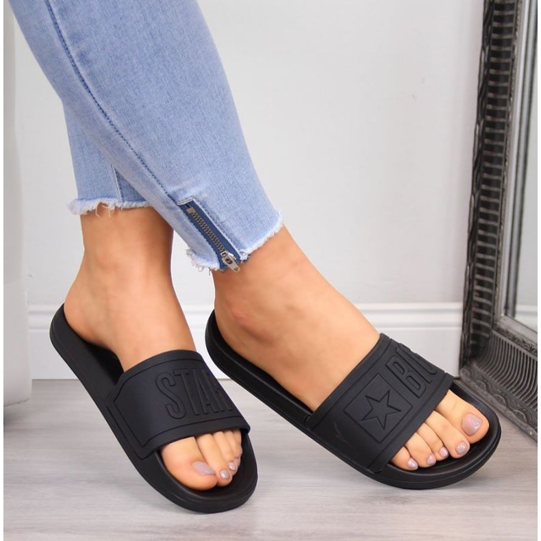 Chinelos femininos Big Star Preto DD274A271 dourado 5