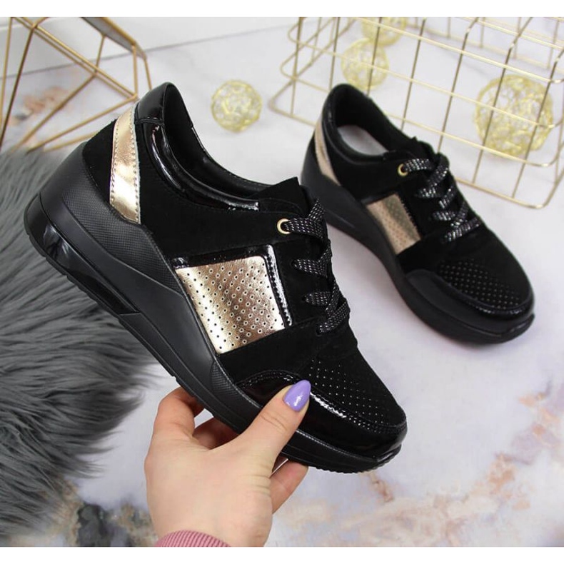 Tênis de cunha S. Barski W OLI162A preto 1