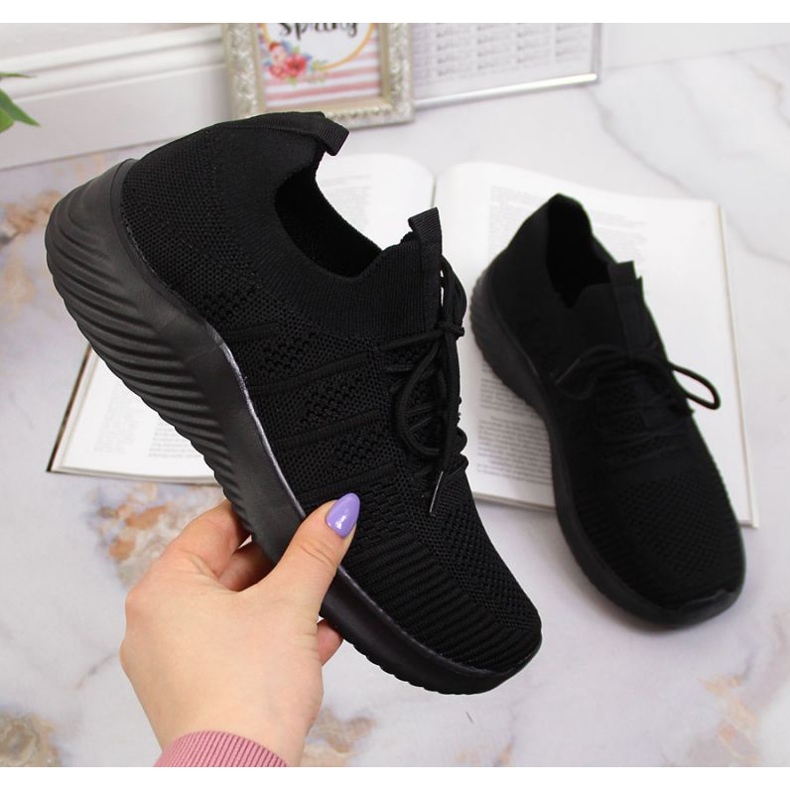 Sapatos esportivos pretos deslizam em Filippo W PAW341 1