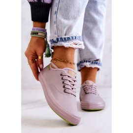 Tênis feminino leve Big Star JJ274264 cinza rosa 1