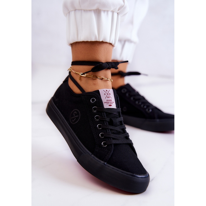 Tênis de material feminino Cross Jeans JJ2R4049C Preto 2