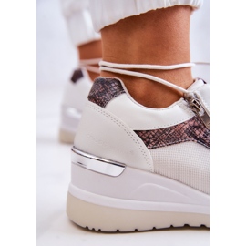 Cross Jeans Tênis feminino em cunha cruzada jeans JJ2R4028C branco 2