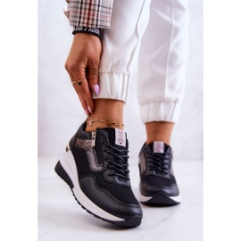 Cross Jeans Tênis feminino de cunha jeans cruzado JJ2R4027C preto 2