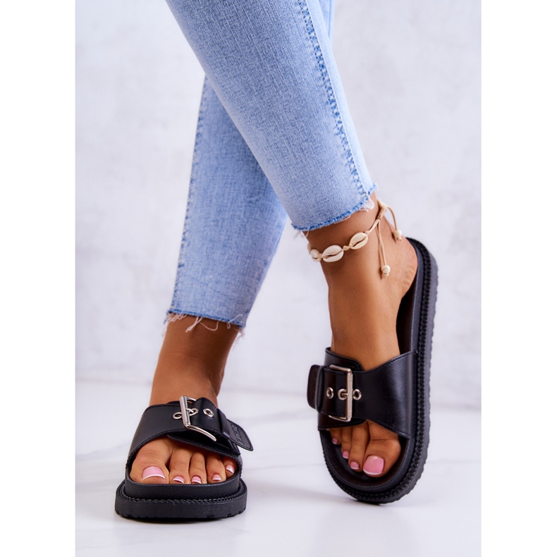 Chinelos Clássicos com Fivela Big Star JJ274A307 Preto 2