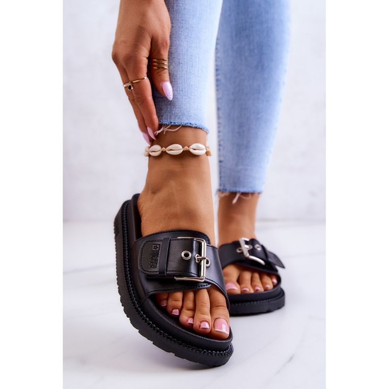 Chinelos Clássicos com Fivela Big Star JJ274A307 Preto 1