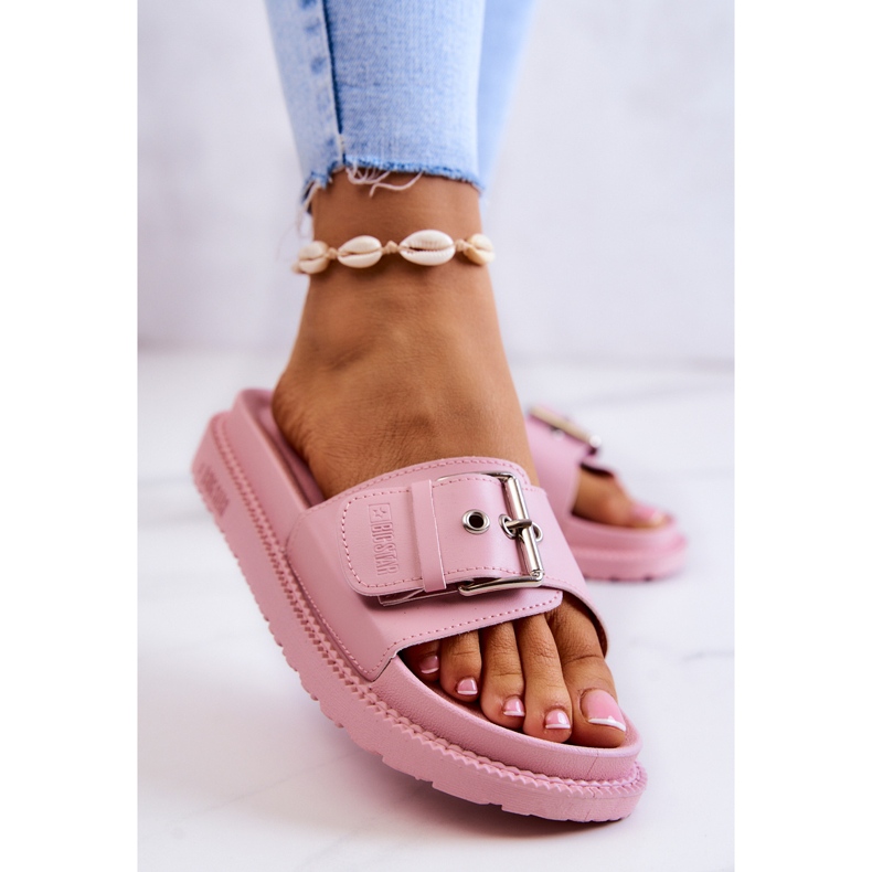 Chinelos Clássicos com Fivela Big Star JJ274A308 Rosa 2