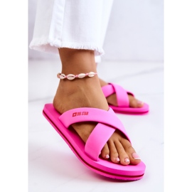 Chinelos femininos de espuma Big Star JJ274A520 Rosa 2