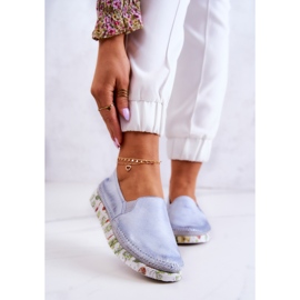 Sapatos Femininos de Couro Maciejka 03512-40 Azul Claro 1