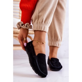 Mocassins femininos de camurça Big Star JJ274654 Preto 1