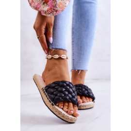 Chinelos de couro trançado Big Star JJ274919 Preto 1