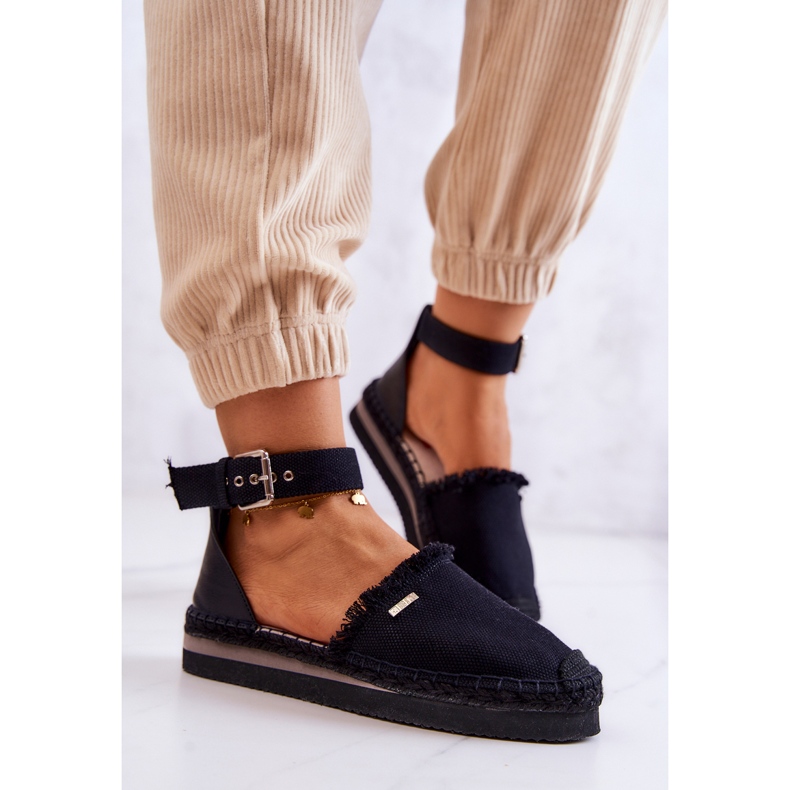 Alpercatas femininas com fivela Big Star JJ274888 Preto 1