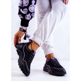 Sapatos esportivos pretos de espuma de memória Big Star JJ274786 roxo 2