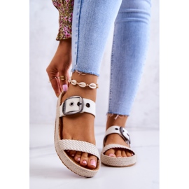 Chinelos da moda com fivela Big Star JJ274729 Branco 1