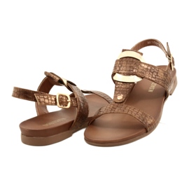 M.Daszyński Sandálias Złote Kołko Daszyński MR1958-10, marrom-metalizadas 6