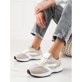 TRENDI Calçados esportivos clássicos bege 1