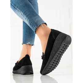 Filippo Brogues de couro na plataforma preto 1