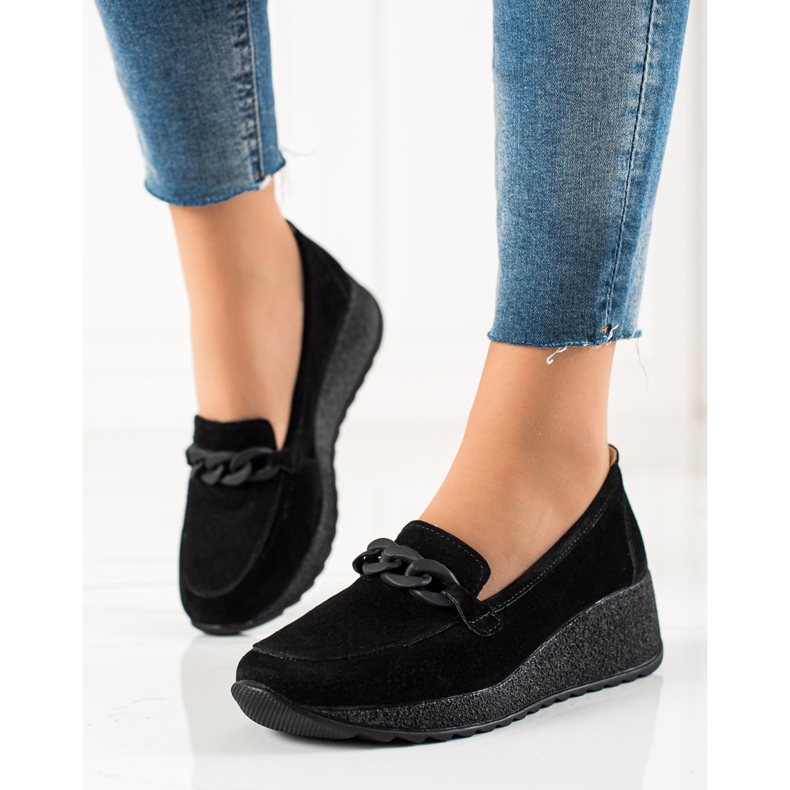 Filippo Brogues de couro na plataforma preto 2