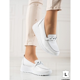 Filippo Brogues de couro na plataforma branco 1
