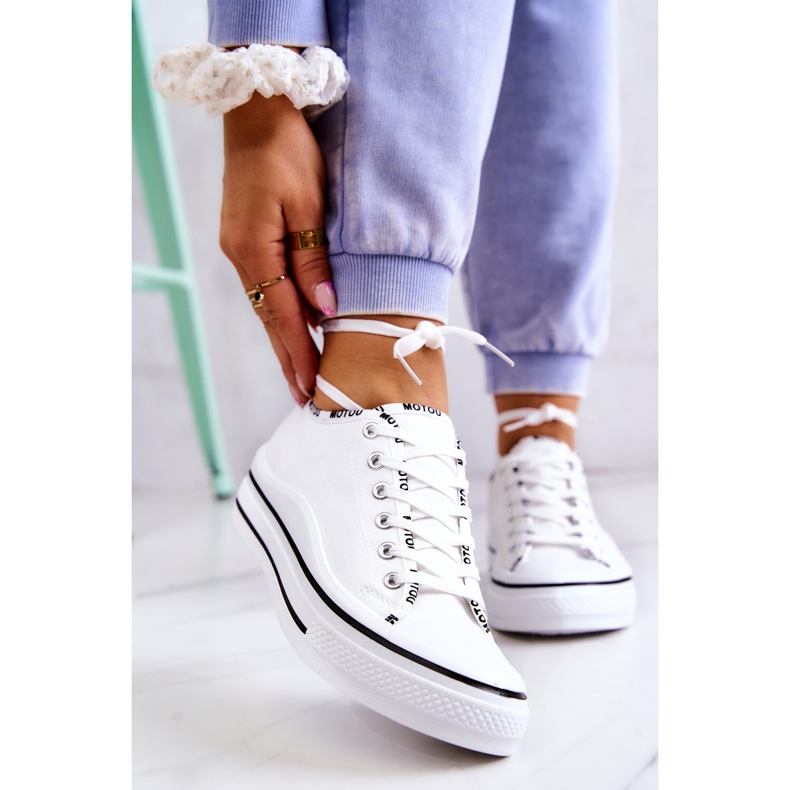 S.Barski Tênis feminino Menifee branco com amarração 1 S.Barski Tênis feminino Menifee branco com amarração 1