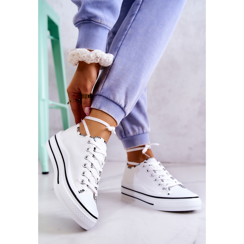 S.Barski Tênis feminino Menifee branco com amarração 2