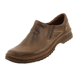 KOMODO 869 sapatos masculinos casuais marrons marrom 4