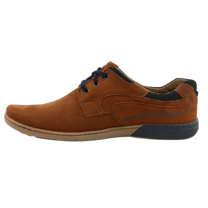 KOMODO Sapatos casuais masculinos 861L DK.Camel marrom 1