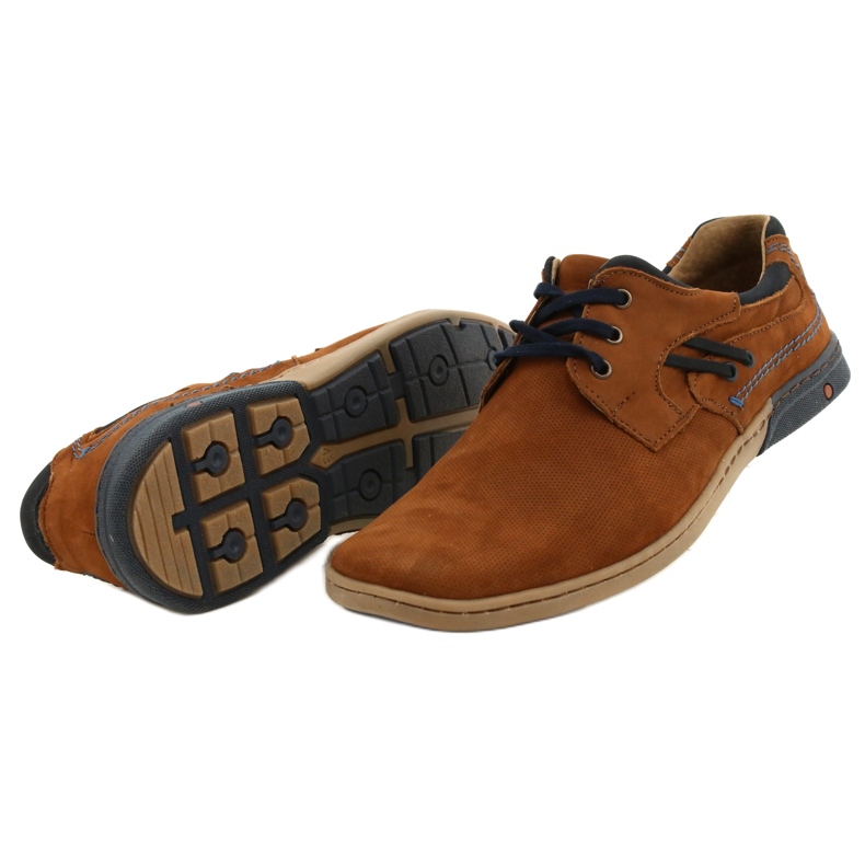 KOMODO Sapatos casuais masculinos 861L DK.Camel marrom 4