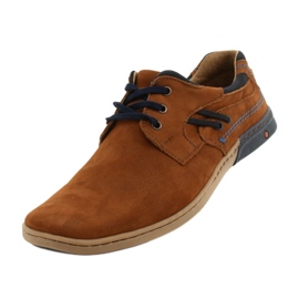 KOMODO Sapatos casuais masculinos 861L DK.Camel marrom 3