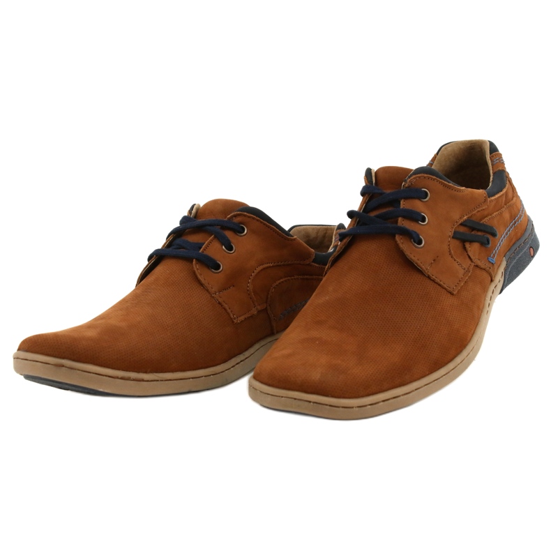 KOMODO Sapatos casuais masculinos 861L DK.Camel marrom 2