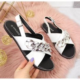 Sandálias com corrente Vinceza W JAN116B branco 1 Sandálias com corrente Vinceza W JAN116B branco 1