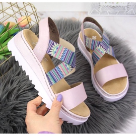 Sandália de borracha roxa Rieker W RKR533 tolet 1