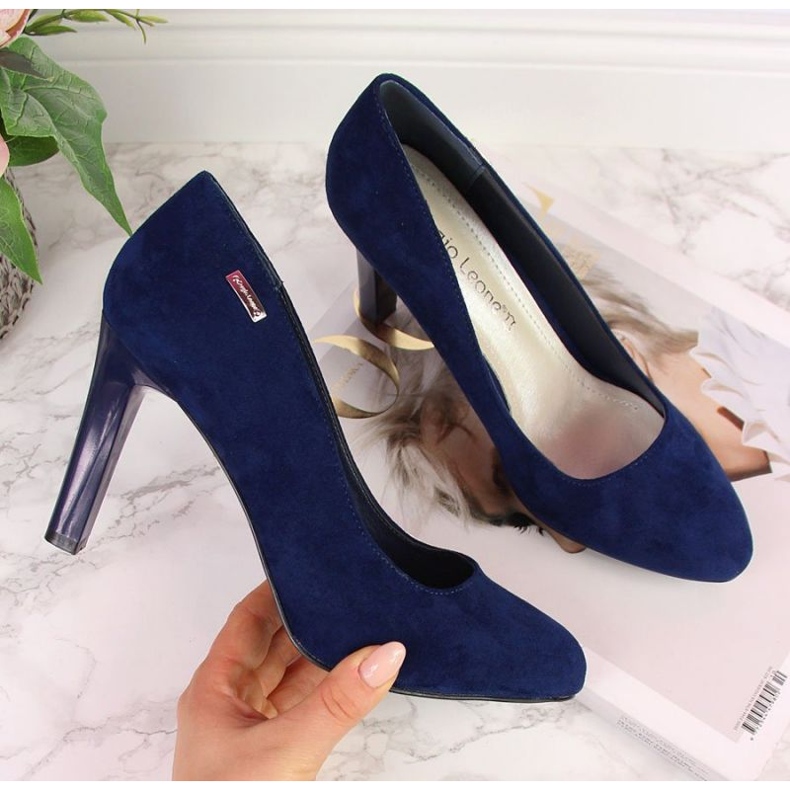 Sapatos de camurça Sergio Leone W SK3AP azul marinho 1