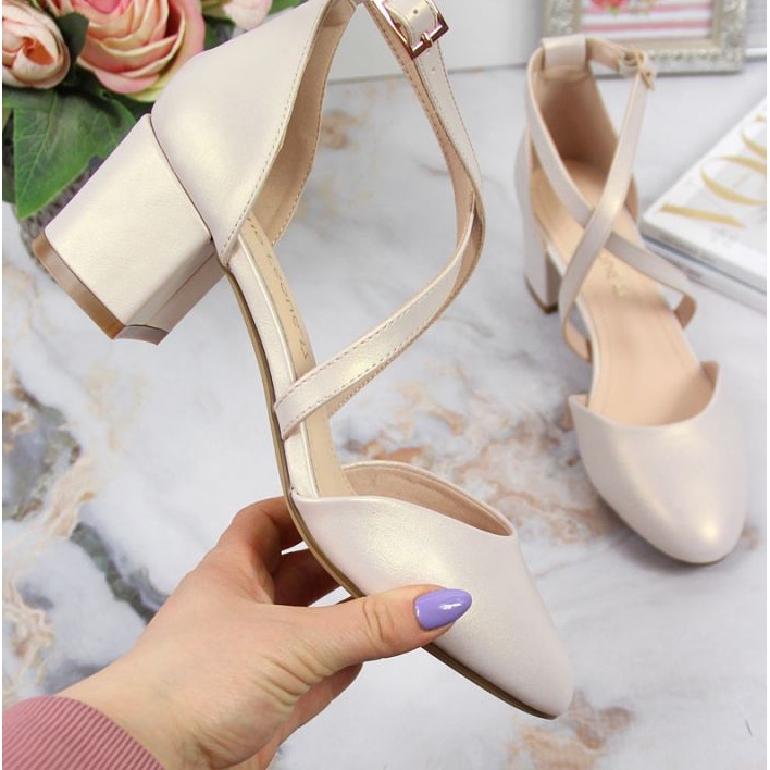 Sandálias com tiras Sergio Leone W SK365B bege pérola 1