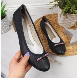 Rieker W RKR532 bailarinas a céu aberto azul marinho 1