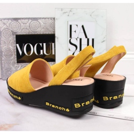 Sandálias de cunha Vinceza W JAN108B amarelo 2