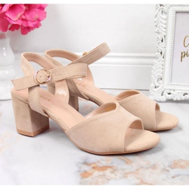 Sandálias no poste bege Vinceza W JAN113B 2