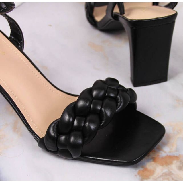 Sandália preta de salto alto Vinceza W JAN114A preto 2