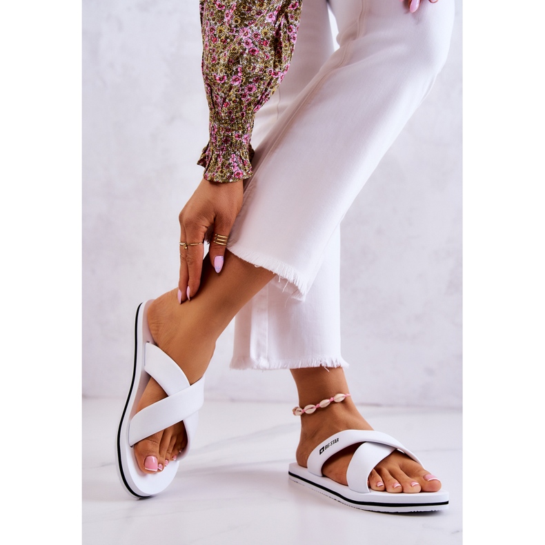 Chinelos de espuma femininos Big Star JJ274A339 Branco 2