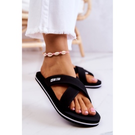 Chinelos femininos de espuma Big Star JJ274A338 Preto 2