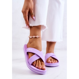 Chinelos femininos de espuma Big Star JJ274A340 Violeta roxo 1