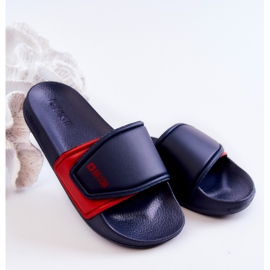 Chinelos infantis claros Big Star JJ374351 Azul Marinho vermelho 1