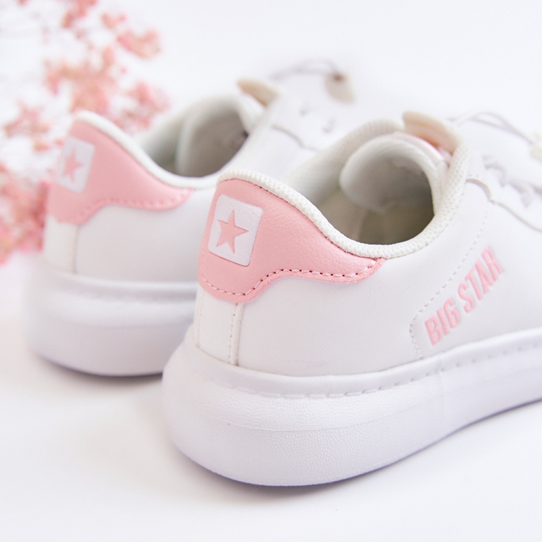Calçado esportivo infantil Big Star JJ374068 Branco e Rosa 2