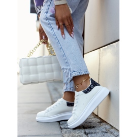 FE1 Tênis esportivo feminino clássico Meleris preto e branco 1