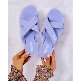 Chinelos de espuma femininos Big Star JJ274A521 Azul claro 1