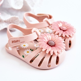 Sandália infantil com velcro perfumada ZAXY JJ385032 rosa claro 2