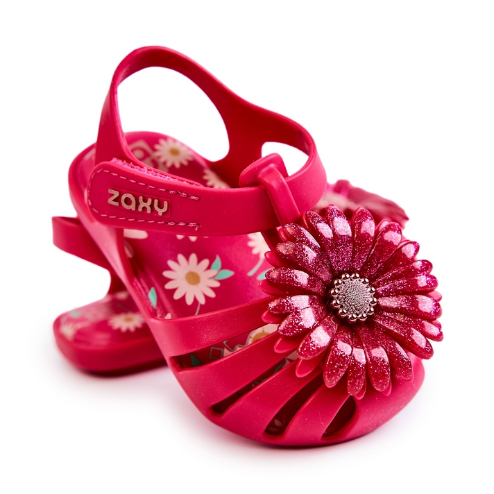 Sandália infantil com velcro perfumada ZAXY JJ385030 Rosa escuro 1