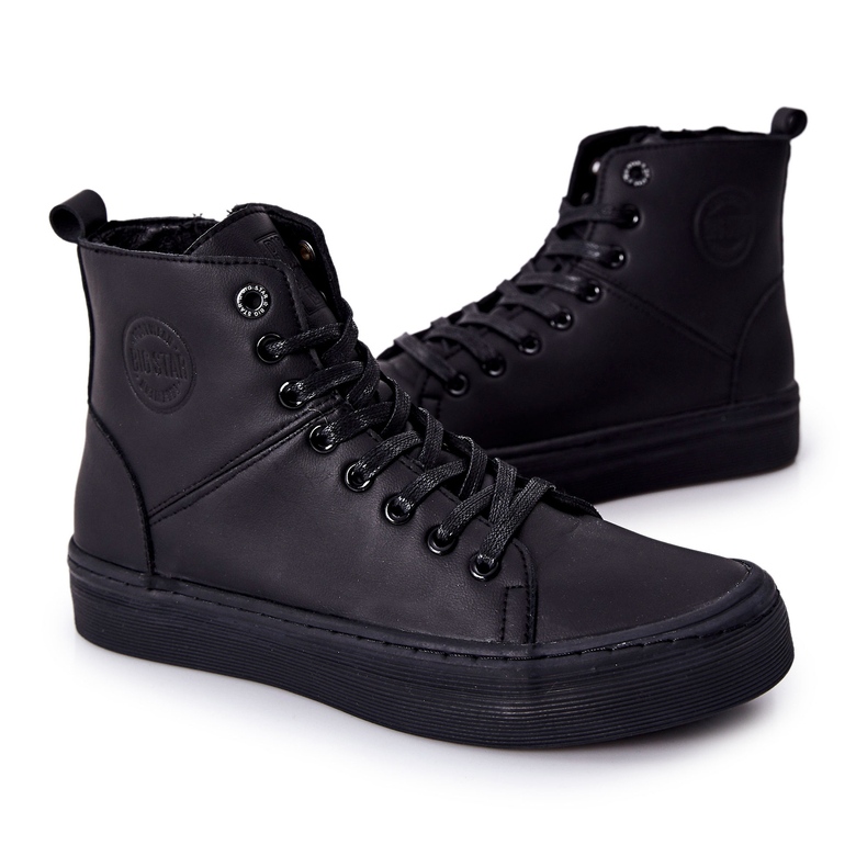 Tênis de cano alto masculino Big Star II174048 preto 2