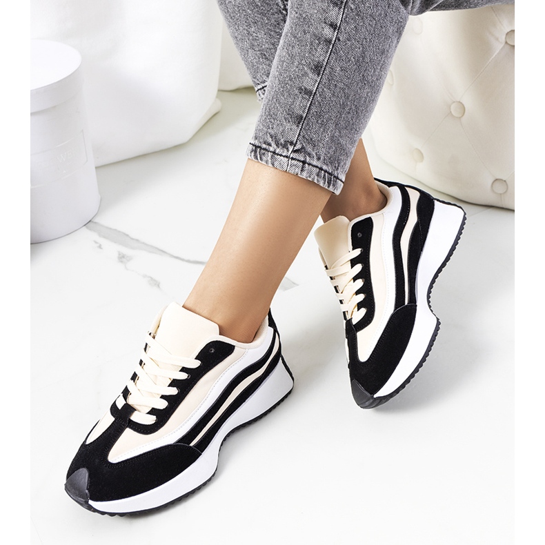 Tênis feminino Hofste preto bege 2