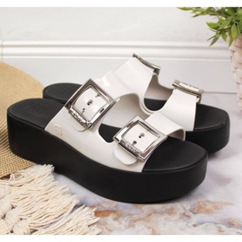 Chinelos de borracha na plataforma Zaxy W INT1707 branco 2