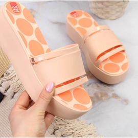 Chinelos de borracha na plataforma Zaxy W INT1708A nude rosa 1